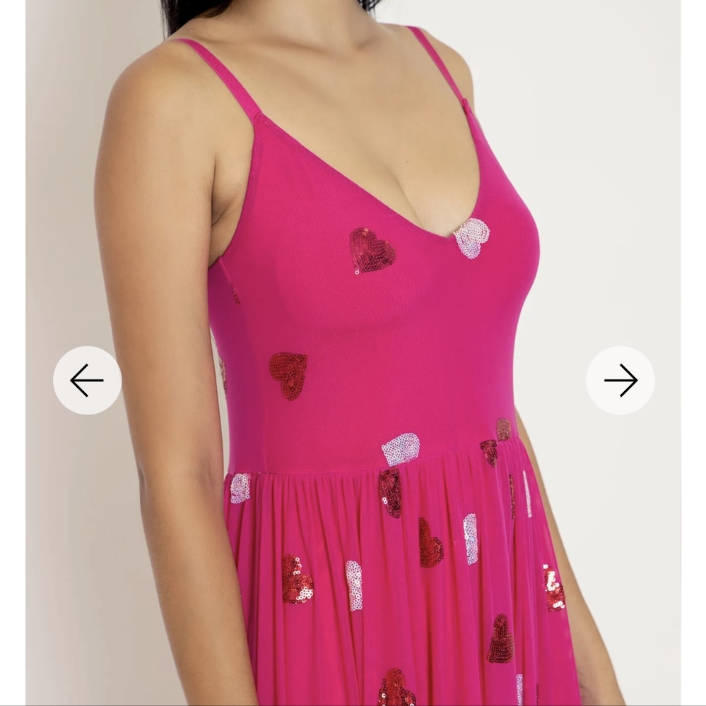 NWT Blackmilk I Heart Sequins Sheer Midaxi, Medium